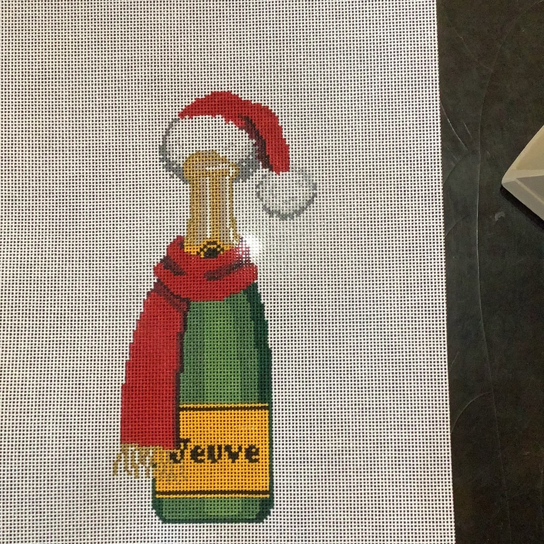 Veuve Bottle Santa Hat & Scarf