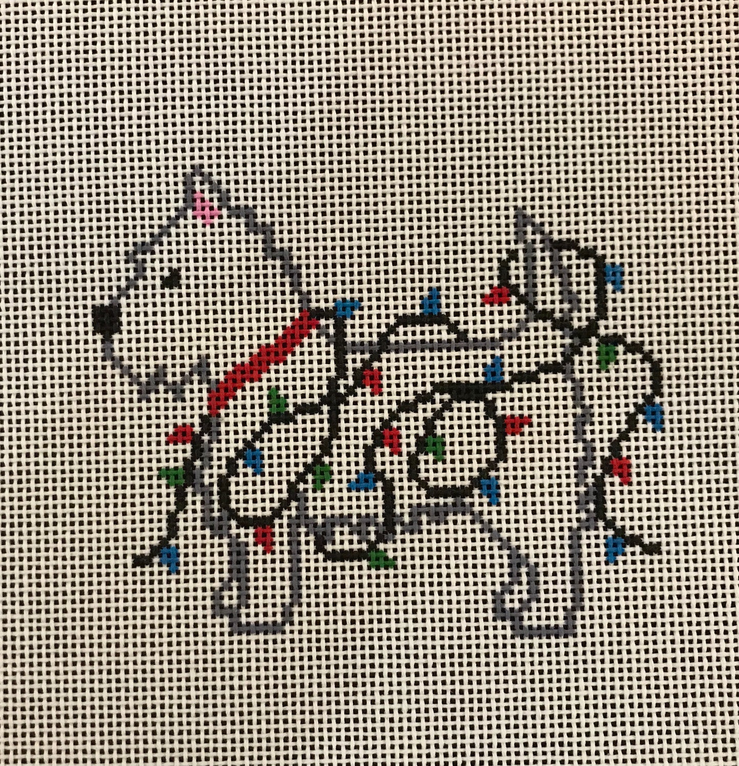 Westie-Christmas Lights