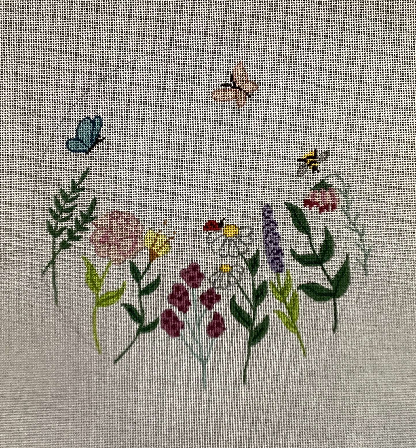 Floral Whimsy Round Pillow