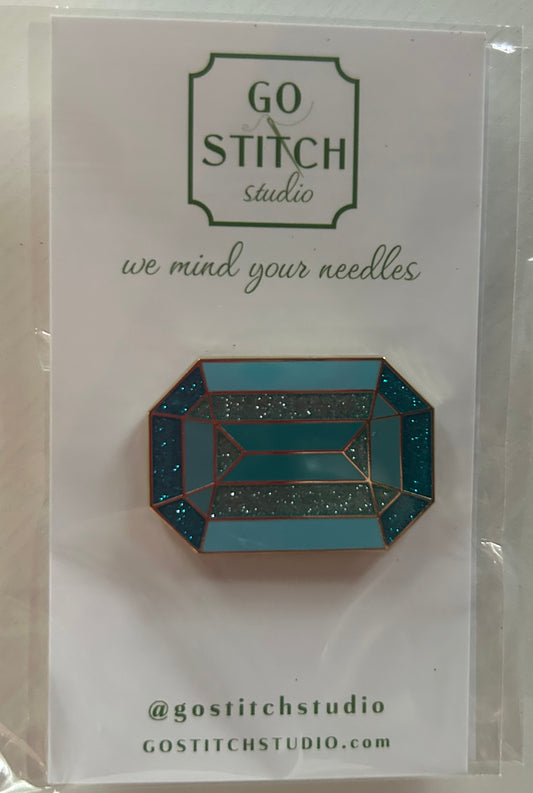 Roosevelt Inspired Aquamarine Needleminder