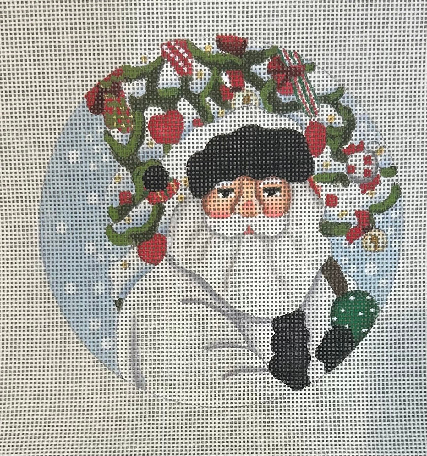 White Santa w/Tree