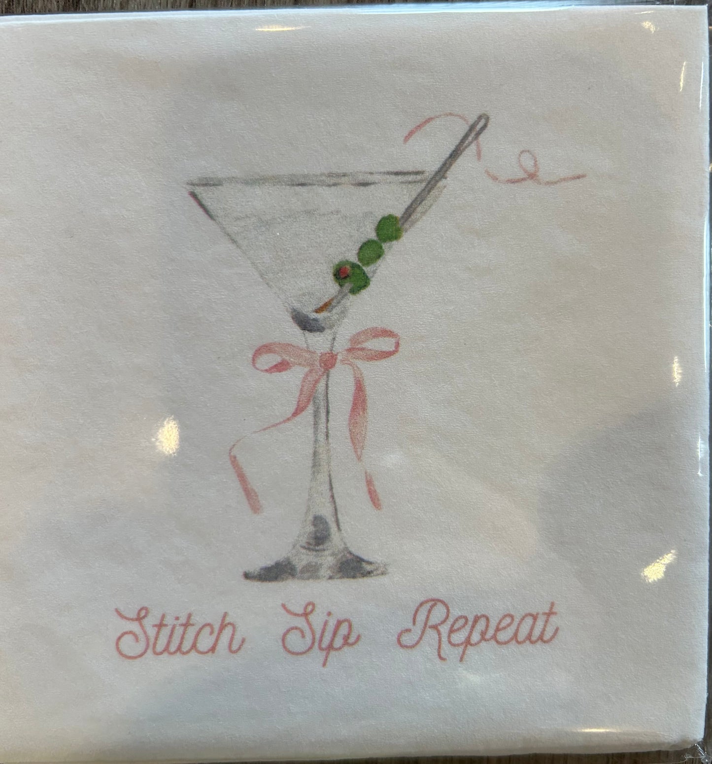 Napkins: Stitch,Sip,Repeat