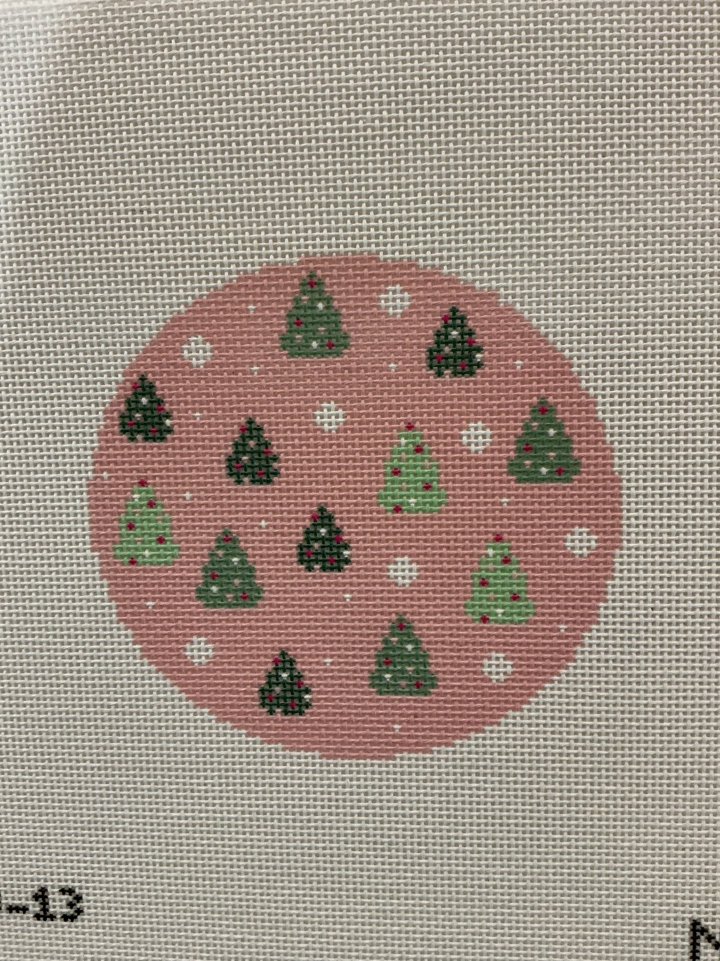 Pink Trees Round Ornament