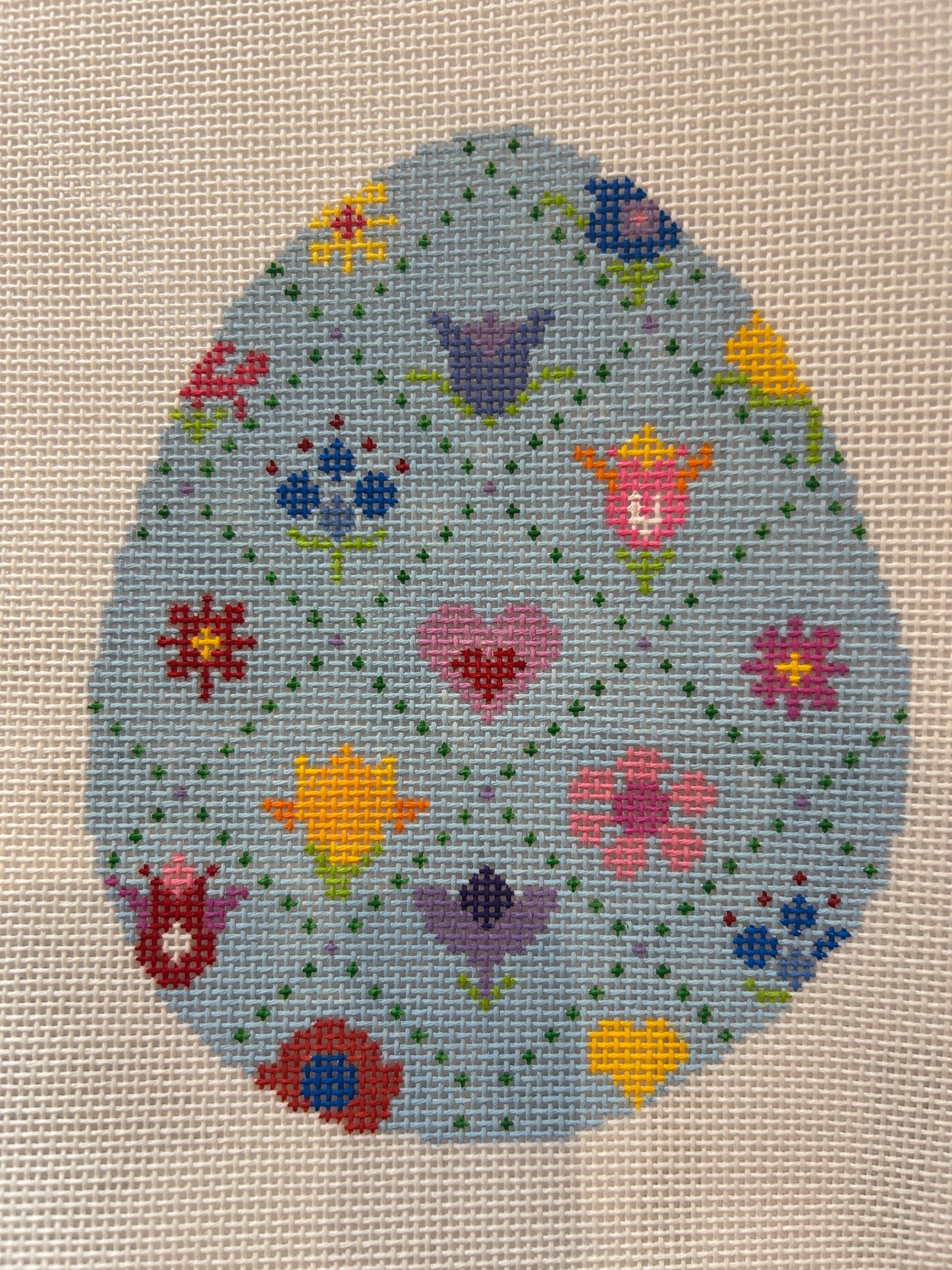 Blue Grid Egg