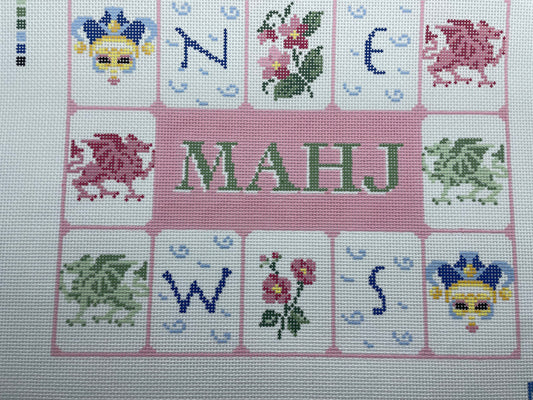 Mahjong Tile Pouch - Pink