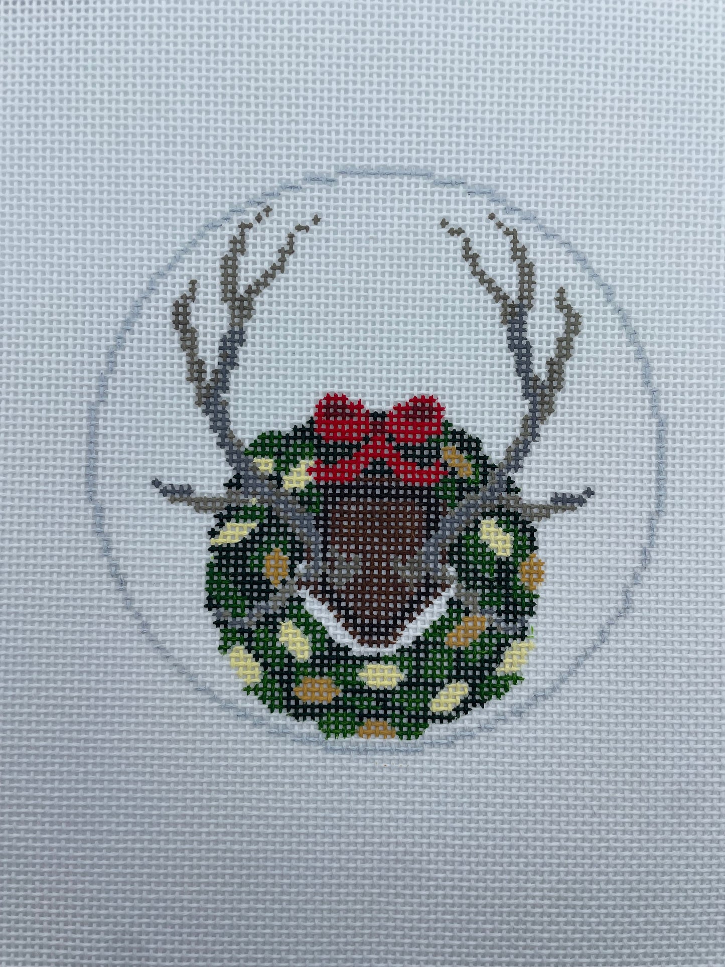 Elk Antlers w/ Magnolia Wreath