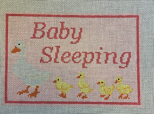 Baby Sleeping w/ Ducks - Pink