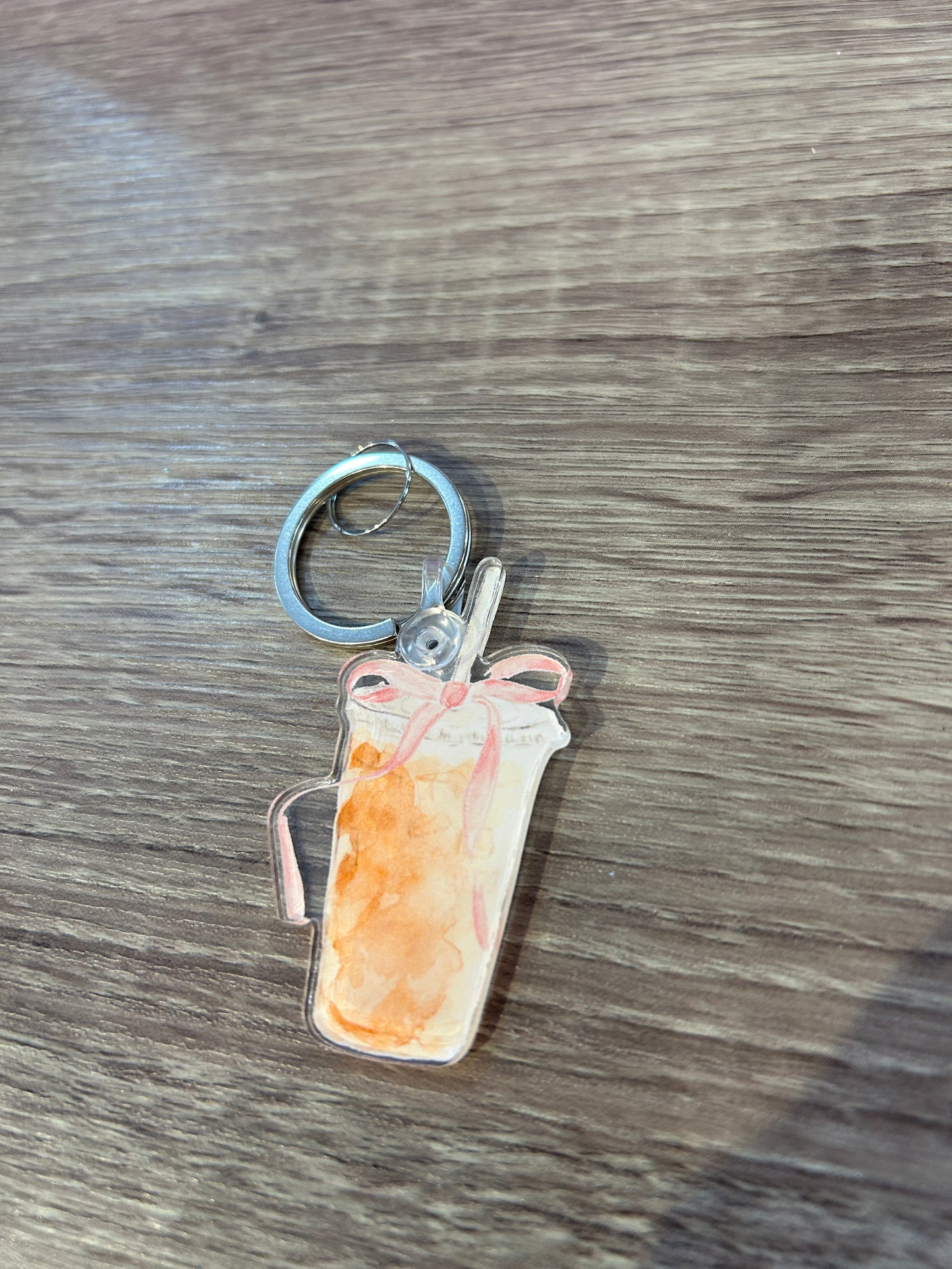 Keychain and Needle Threader - Iced Coffee