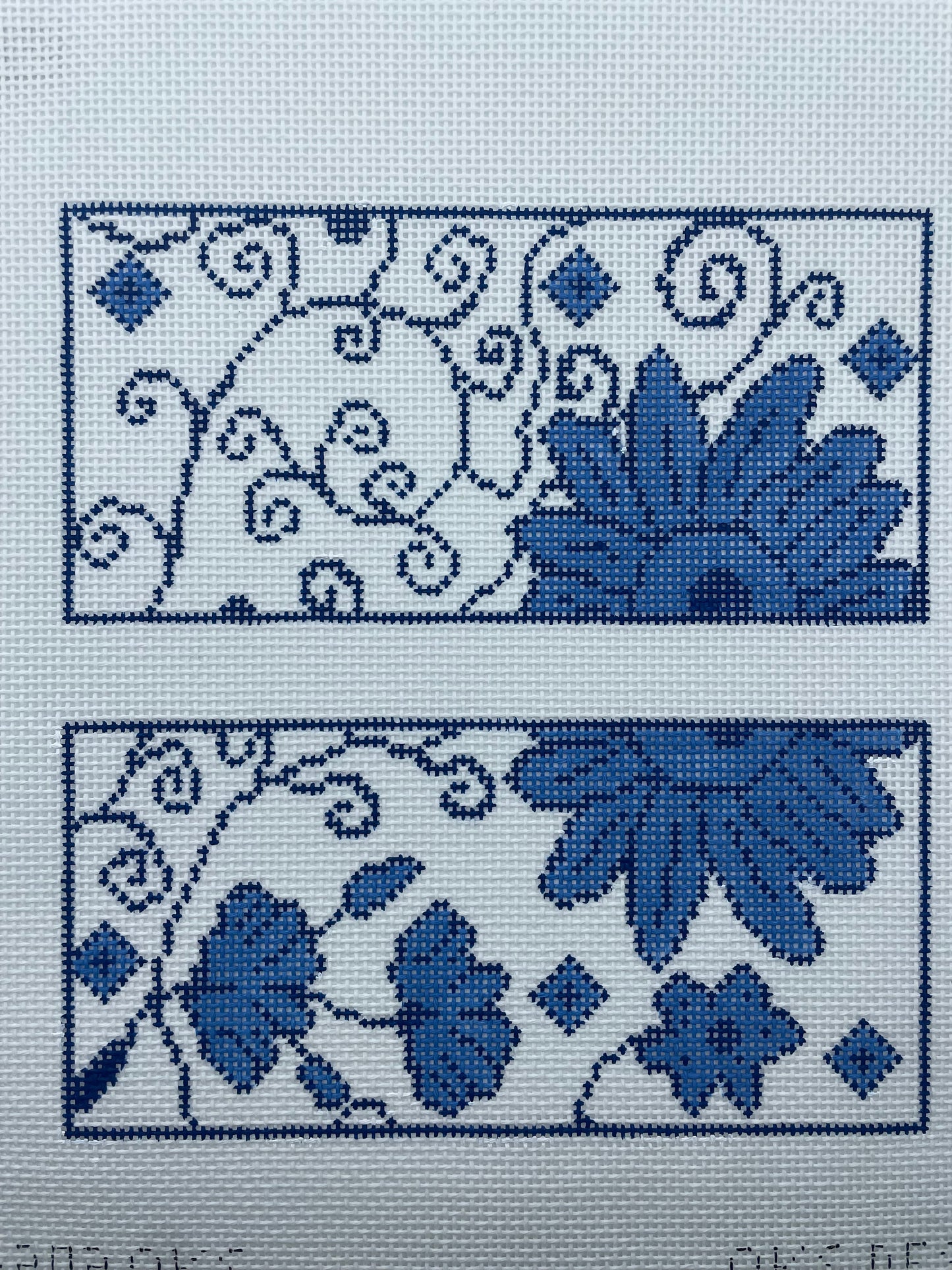 Blue Floral Eyeglass Case