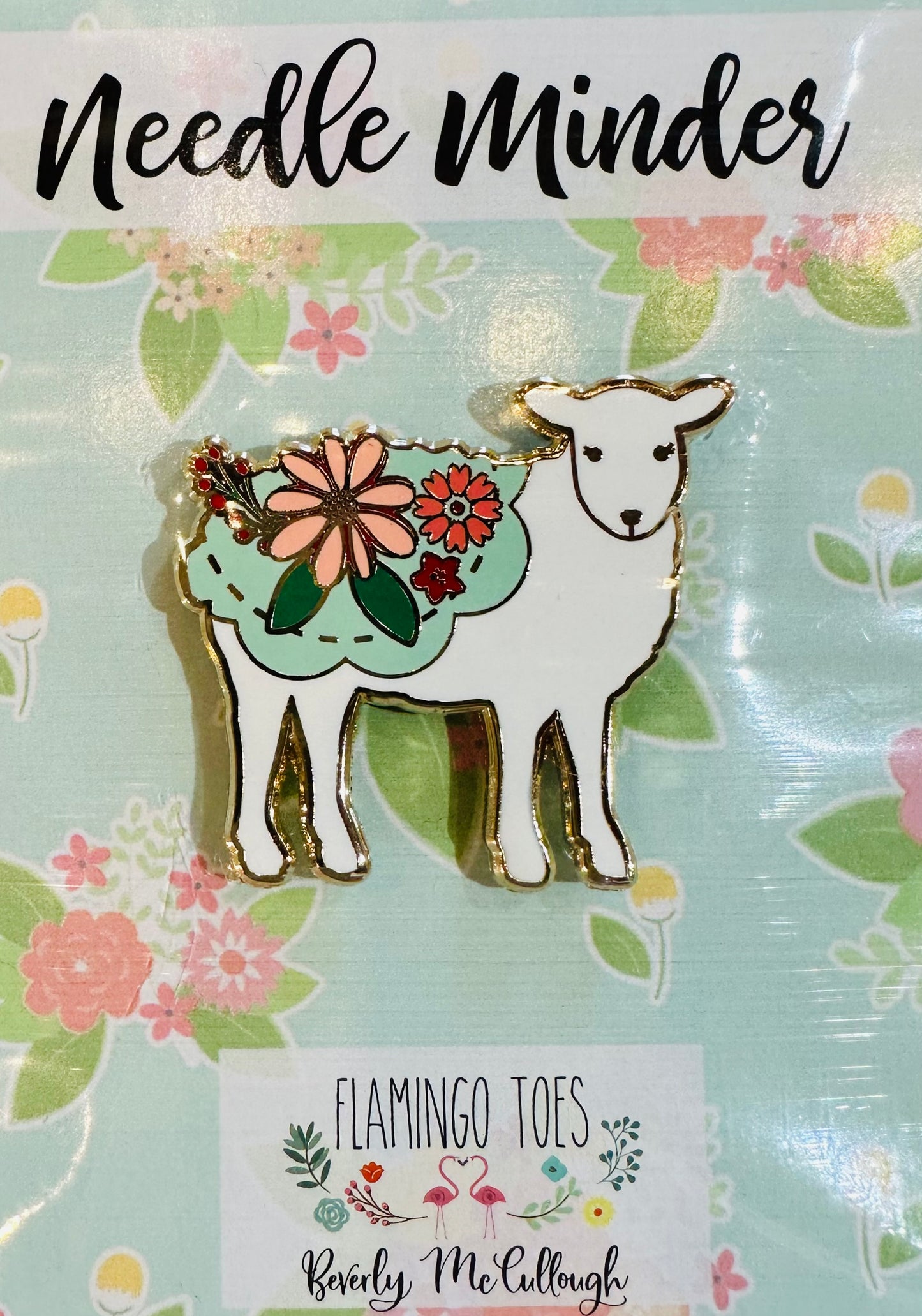 Farmhouse Floral Sheep Needleminder