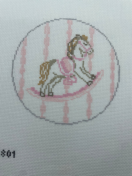 Pink Rocking Horse Round