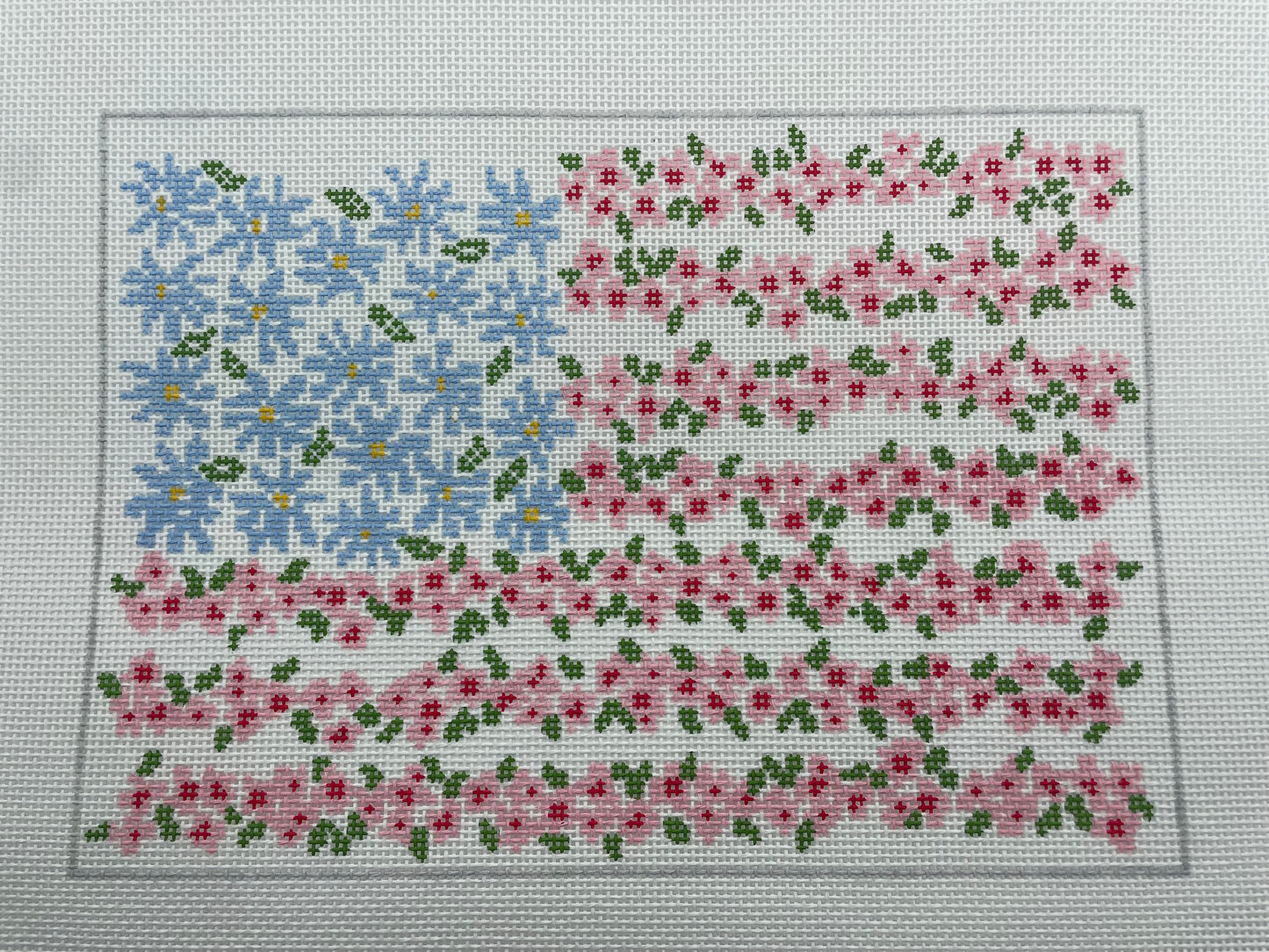 Memorial Day Floral Flag