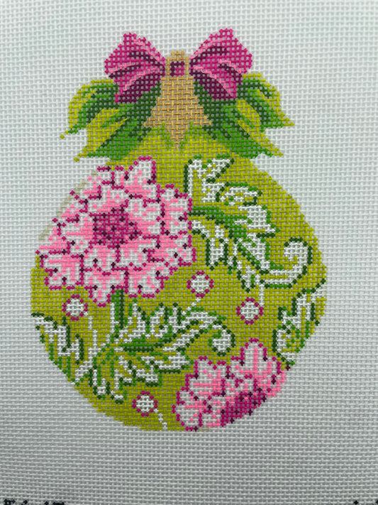 Green and Pink Floral Ball