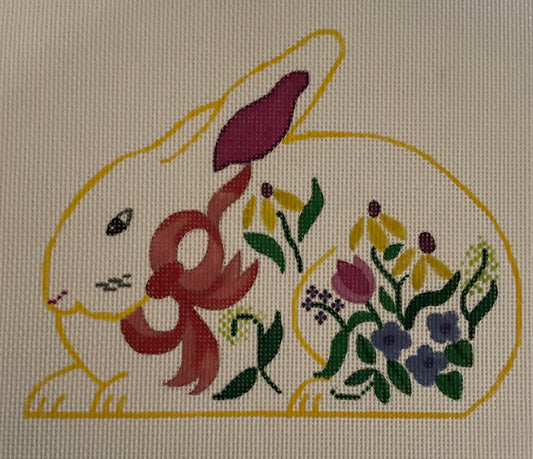 One sided floral bunny