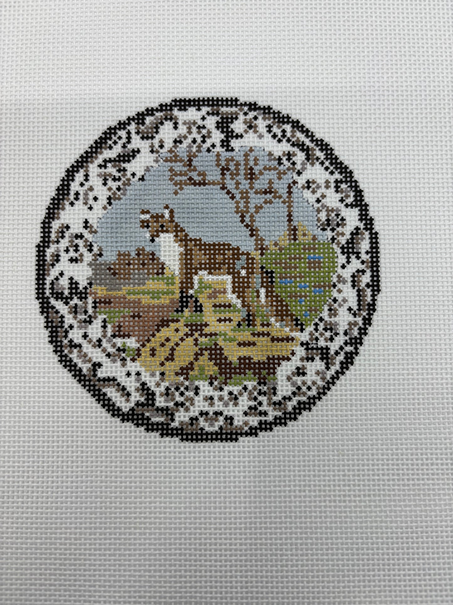 Transferware Fox Plate