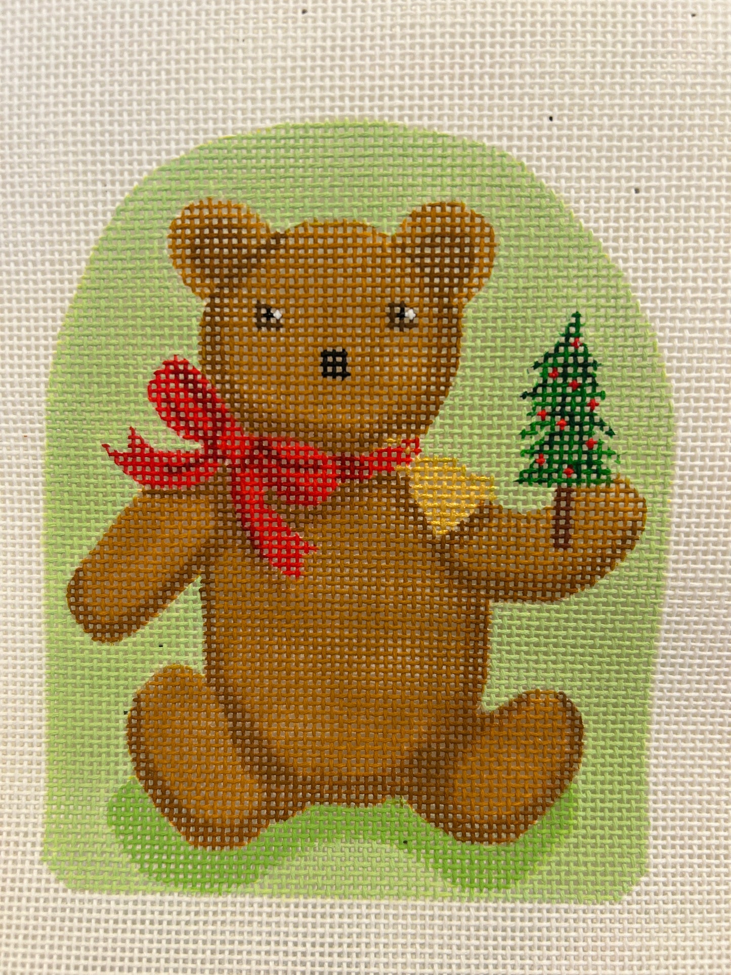 Victorian Teddy Bear W/ Red Bow