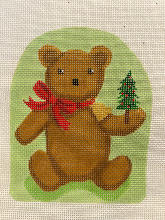 Victorian Teddy Bear W/ Red Bow