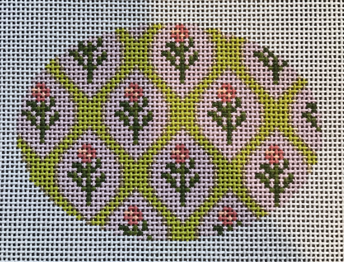 Funky Floral Oval