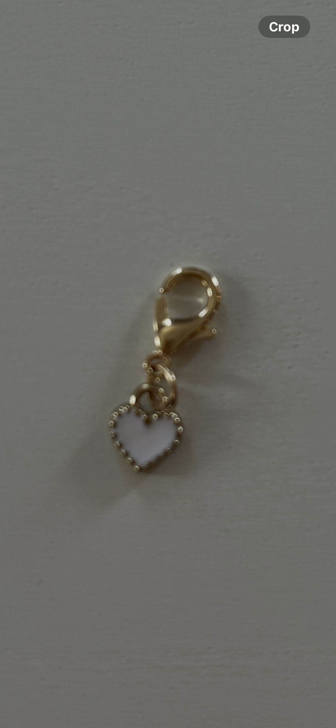 Bougie Charm - White Heart