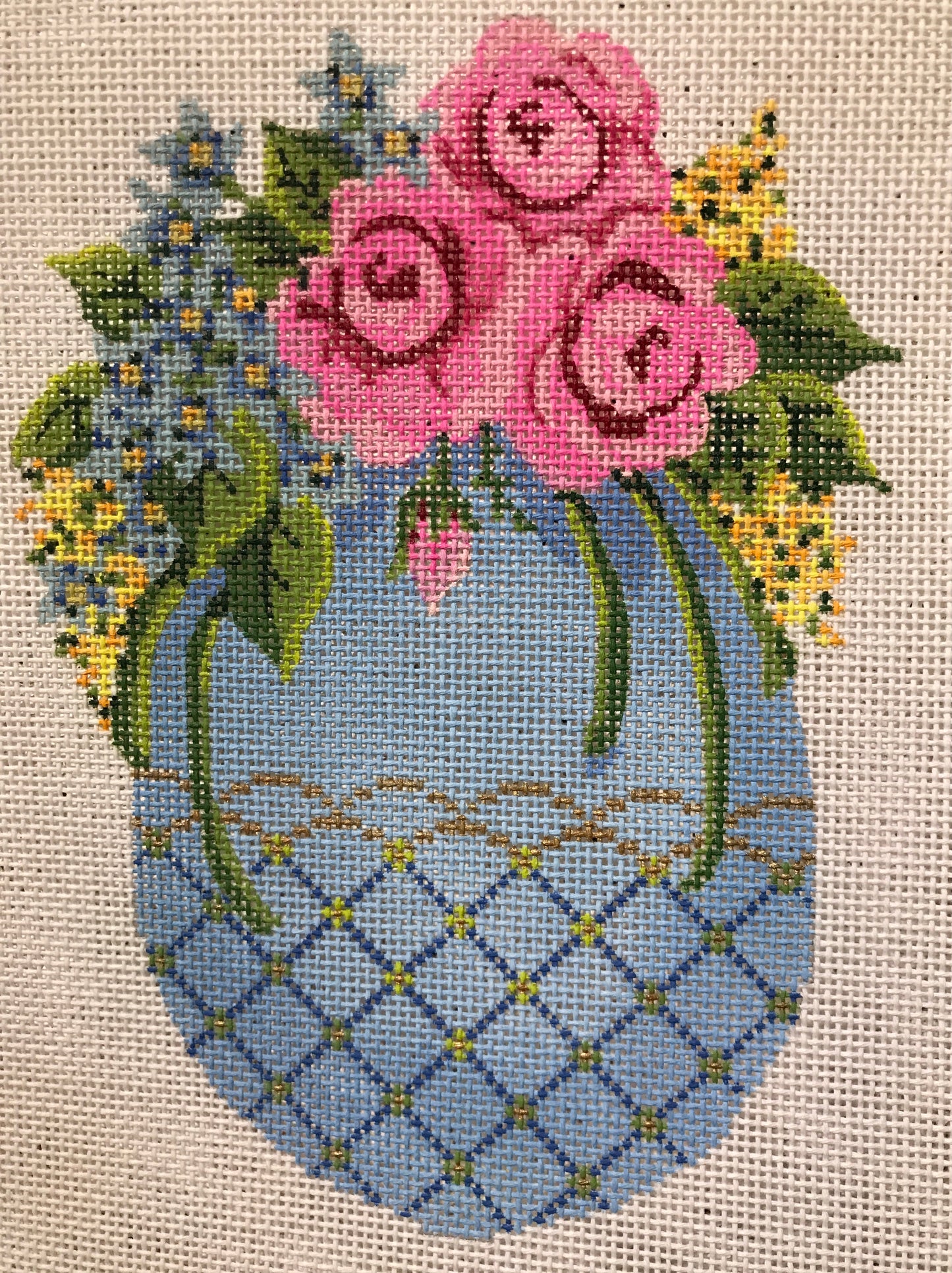 Blue Egg w/ Rose Crown