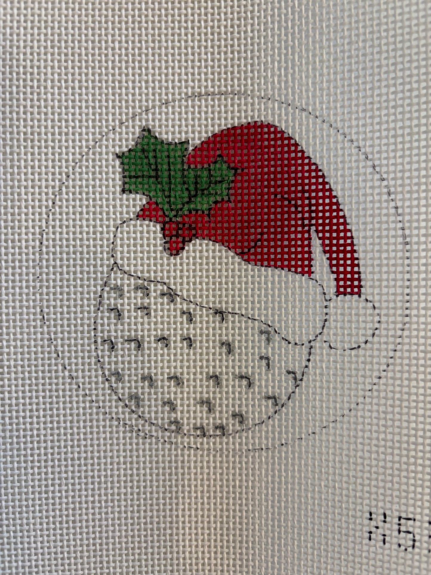 Golf Ball with Santa Hat