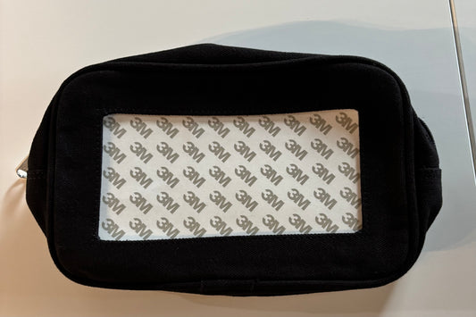 Cosmetic Bag-Black Zippered
