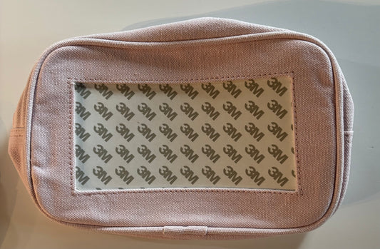 Cosmetic Bag- Light Pink Zippered