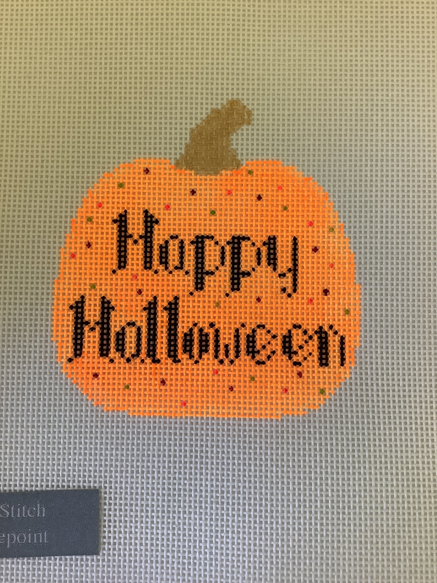 Neon Happy Halloween Pumpkin