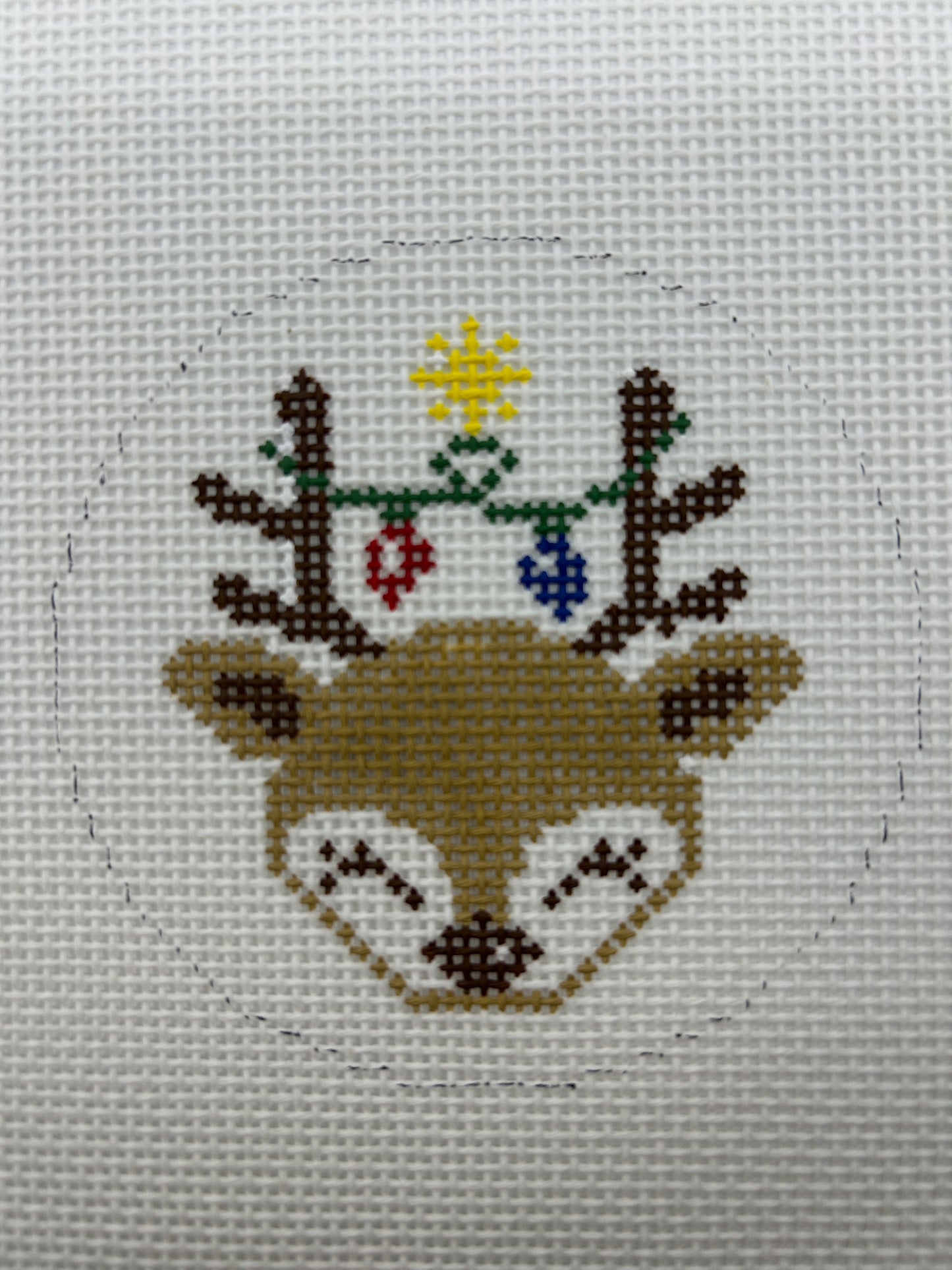 Reindeer Face Round