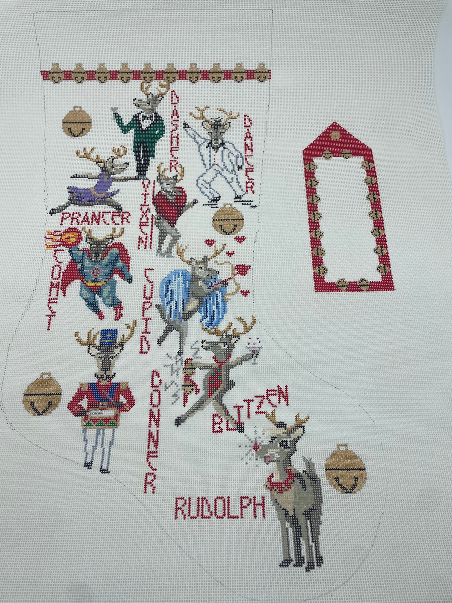 Reindeer Stocking and Tag