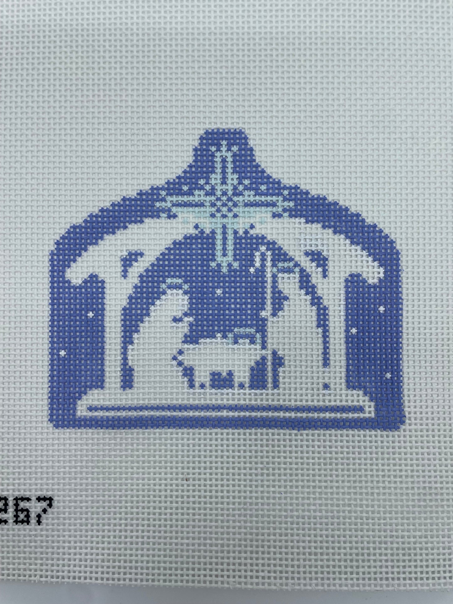 Blue and White Nativity Stable