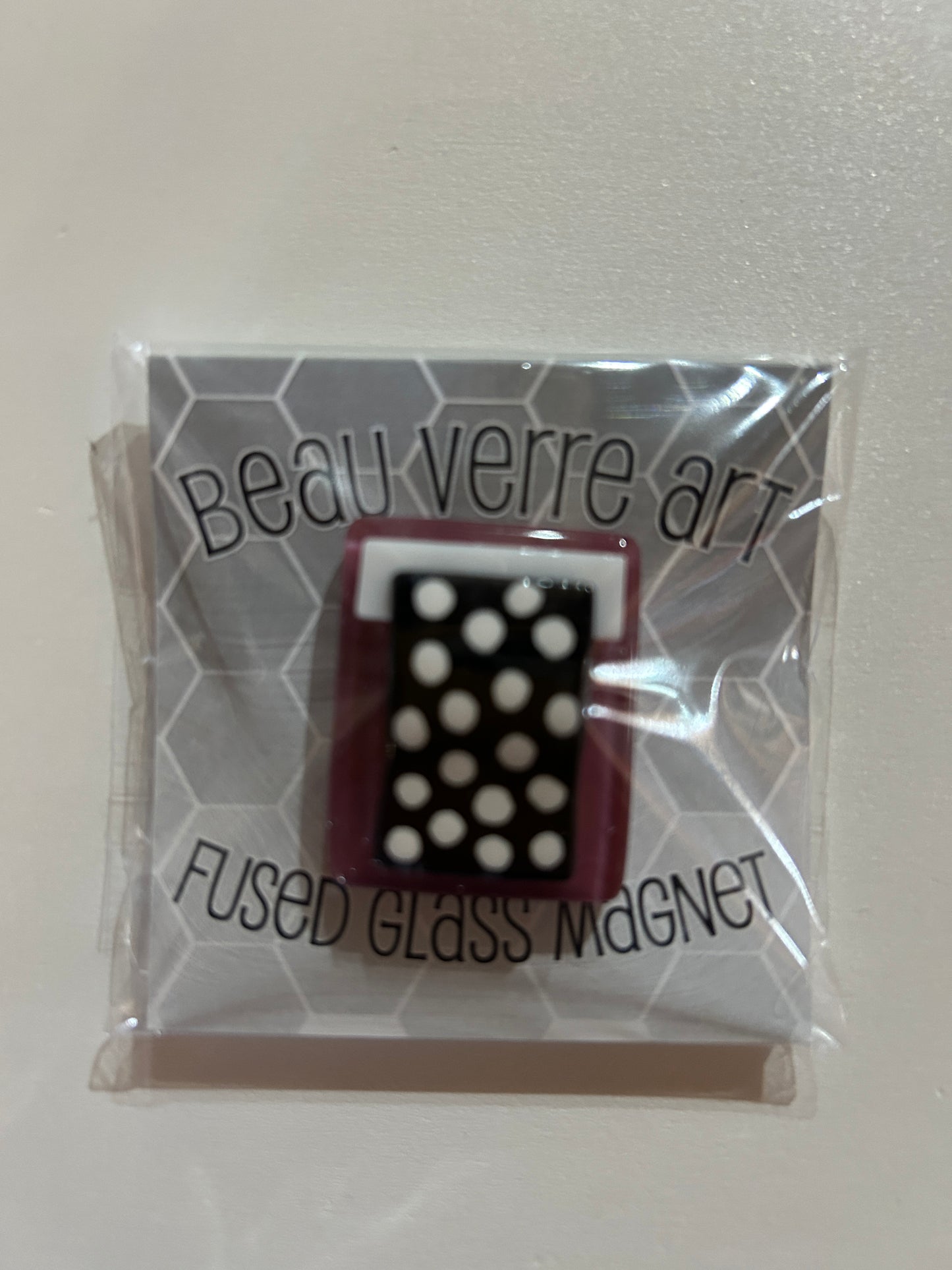Fused Glass Needleminder - Black n White Notepad