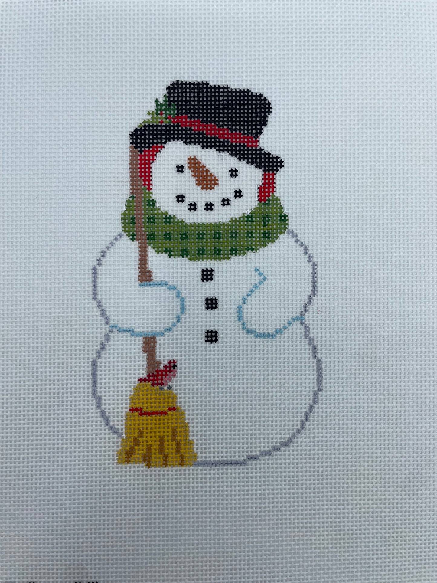 Snowman with Bird