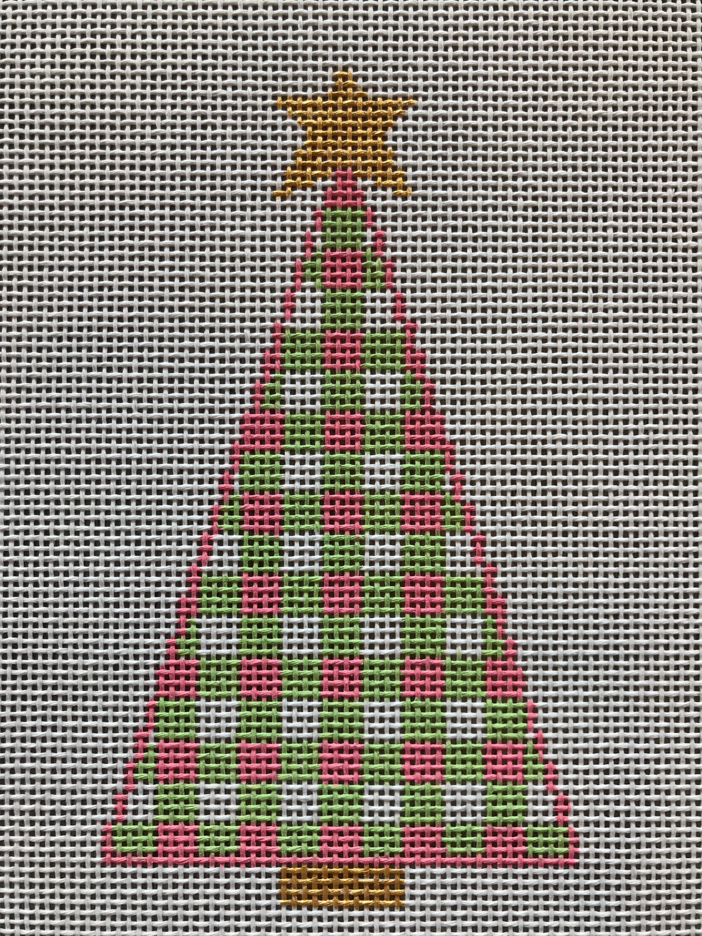 Pink and Green Gingham Tree