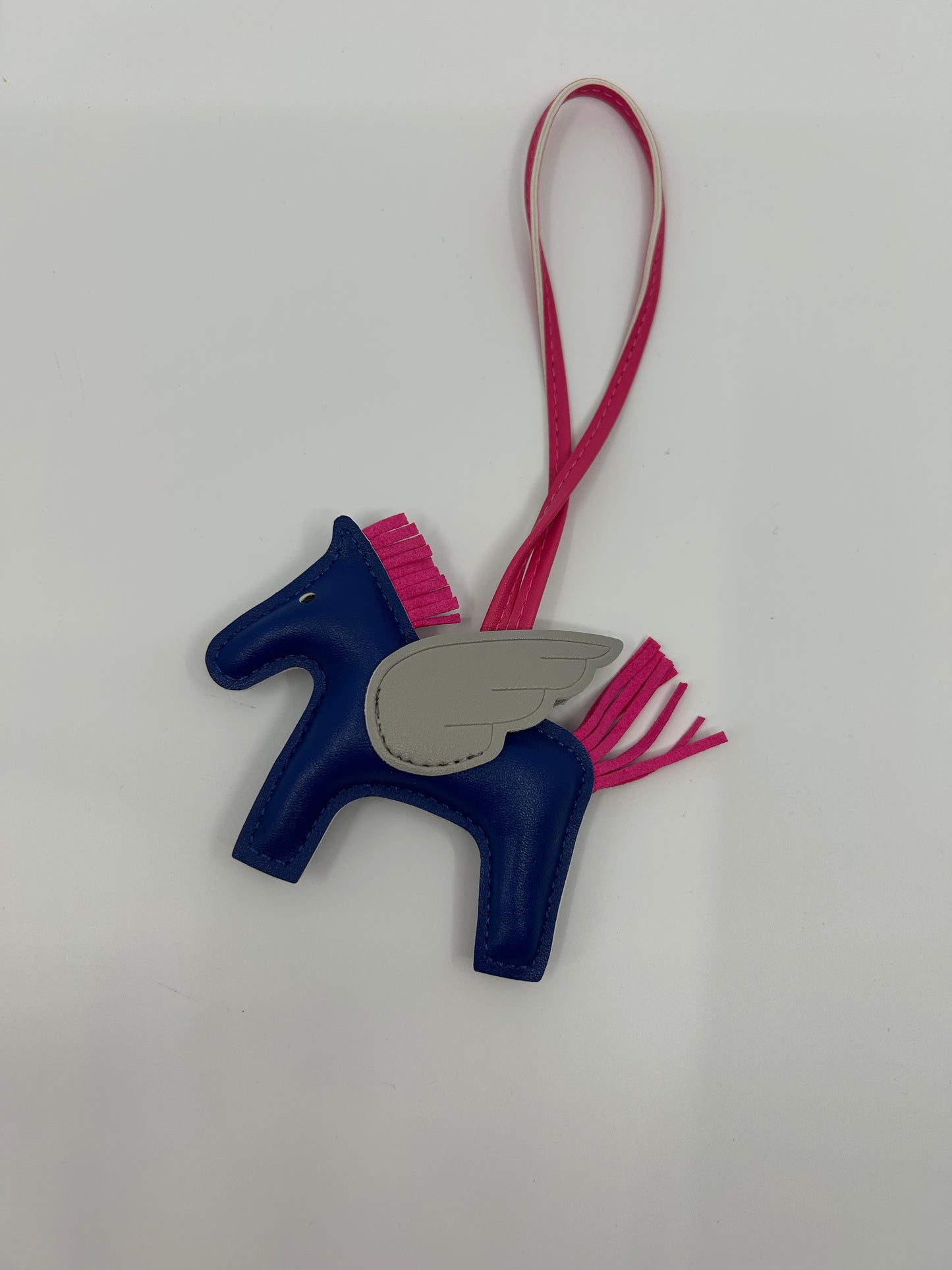 Leather Horse Fob - Blueberry