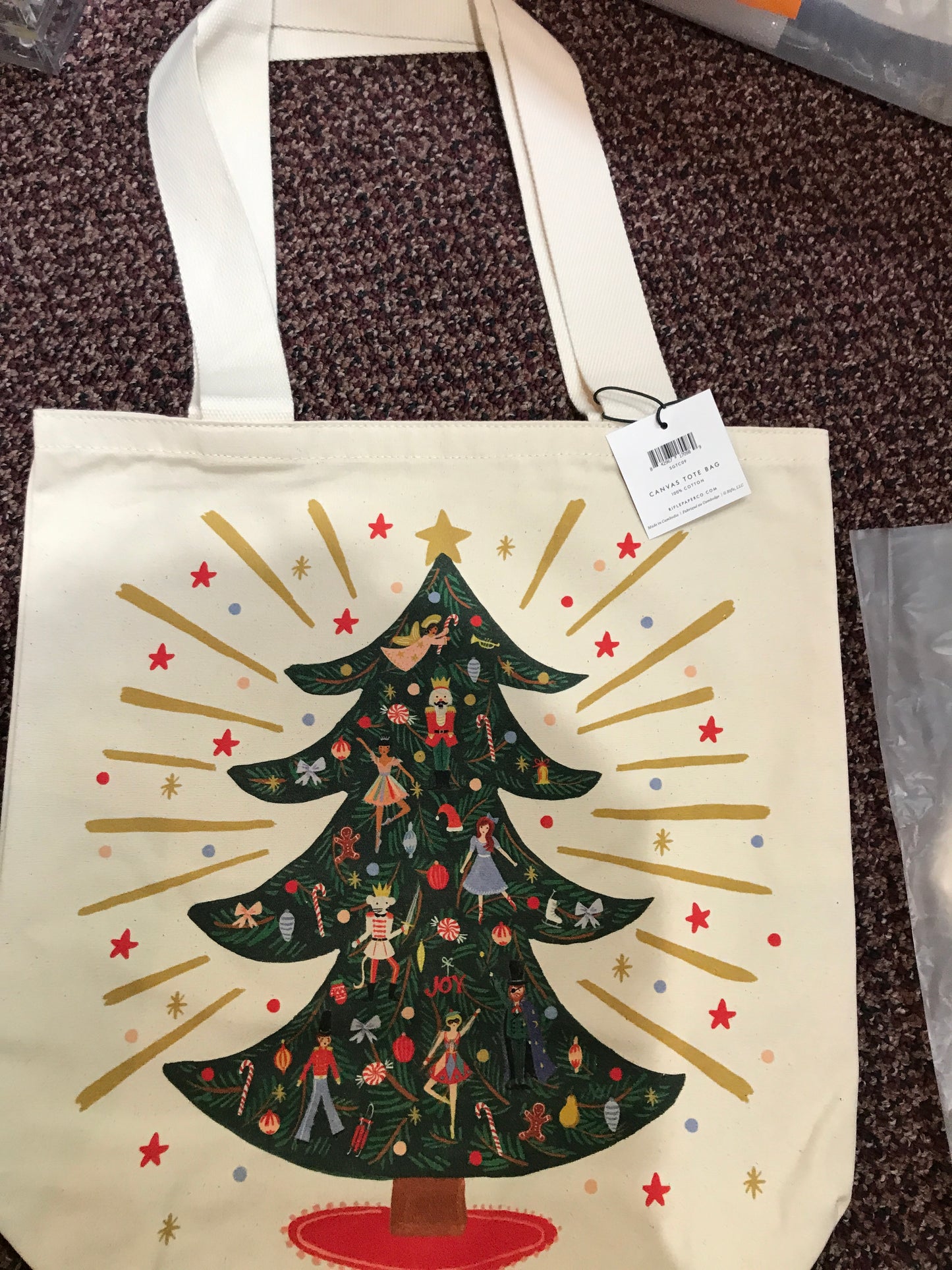Nutcracker Ballet Christmas Tree Tote Bag