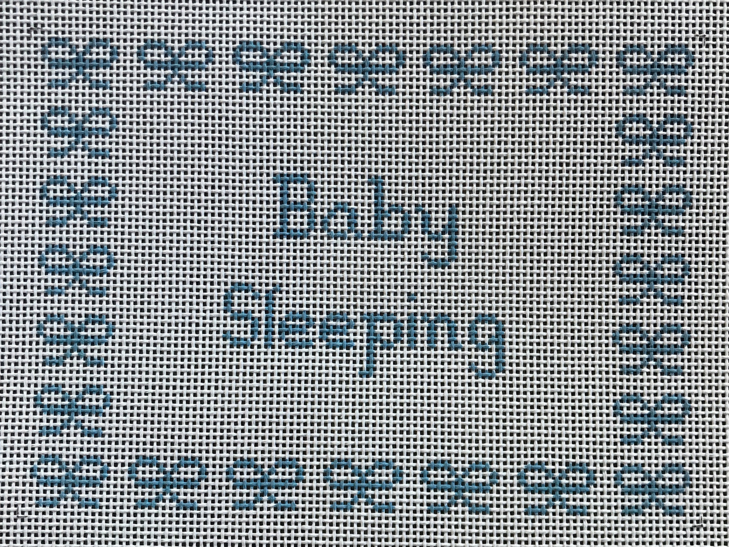 Baby Sleeping with Bows-blue