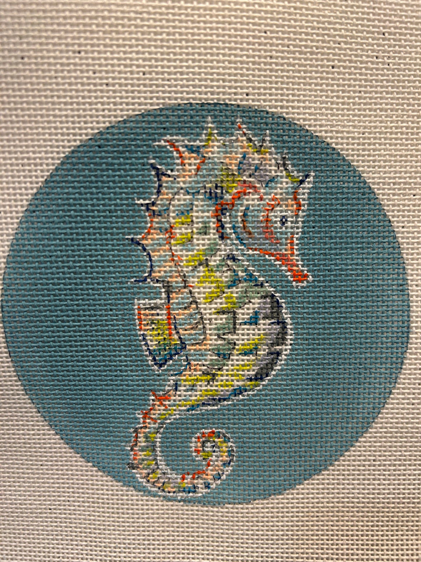 Seahorse on Aqua Ornament