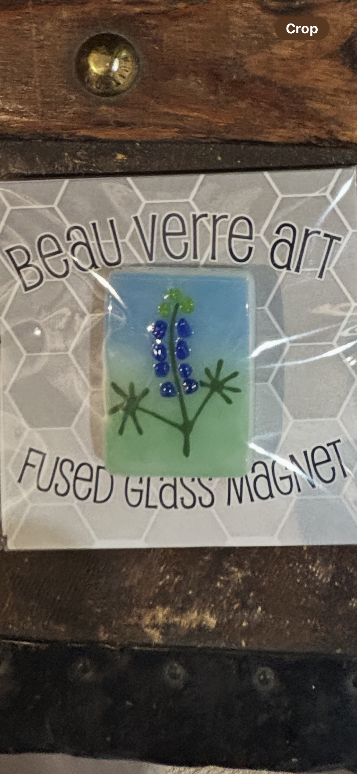 Blue Bonnet Fused Glass Needleminder