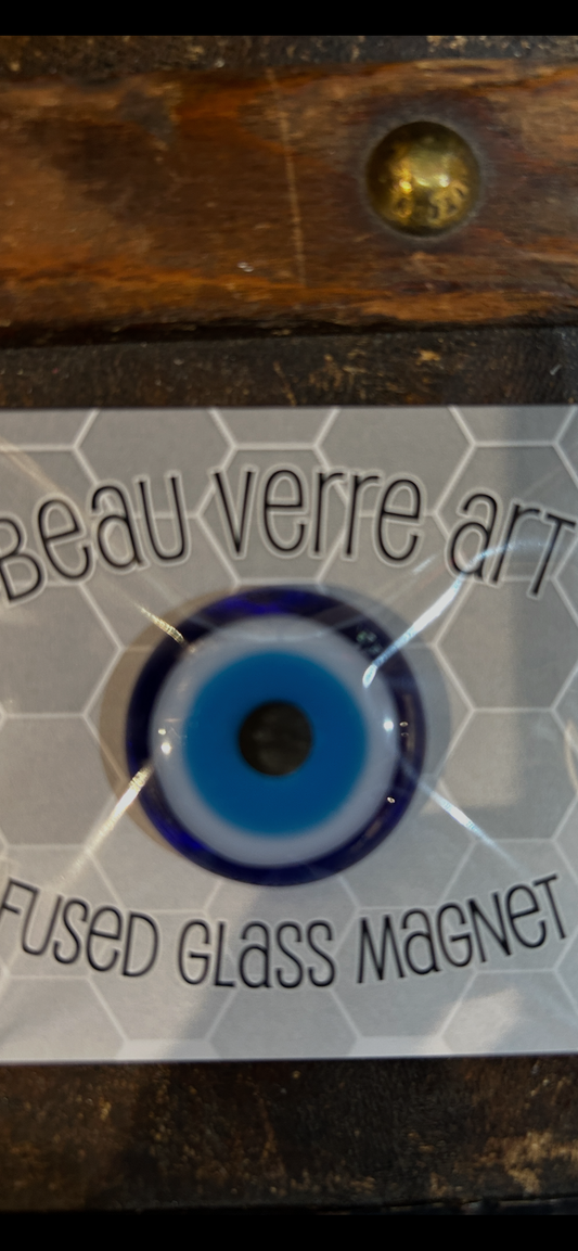 Evil Eye Fused Glass Needleminder