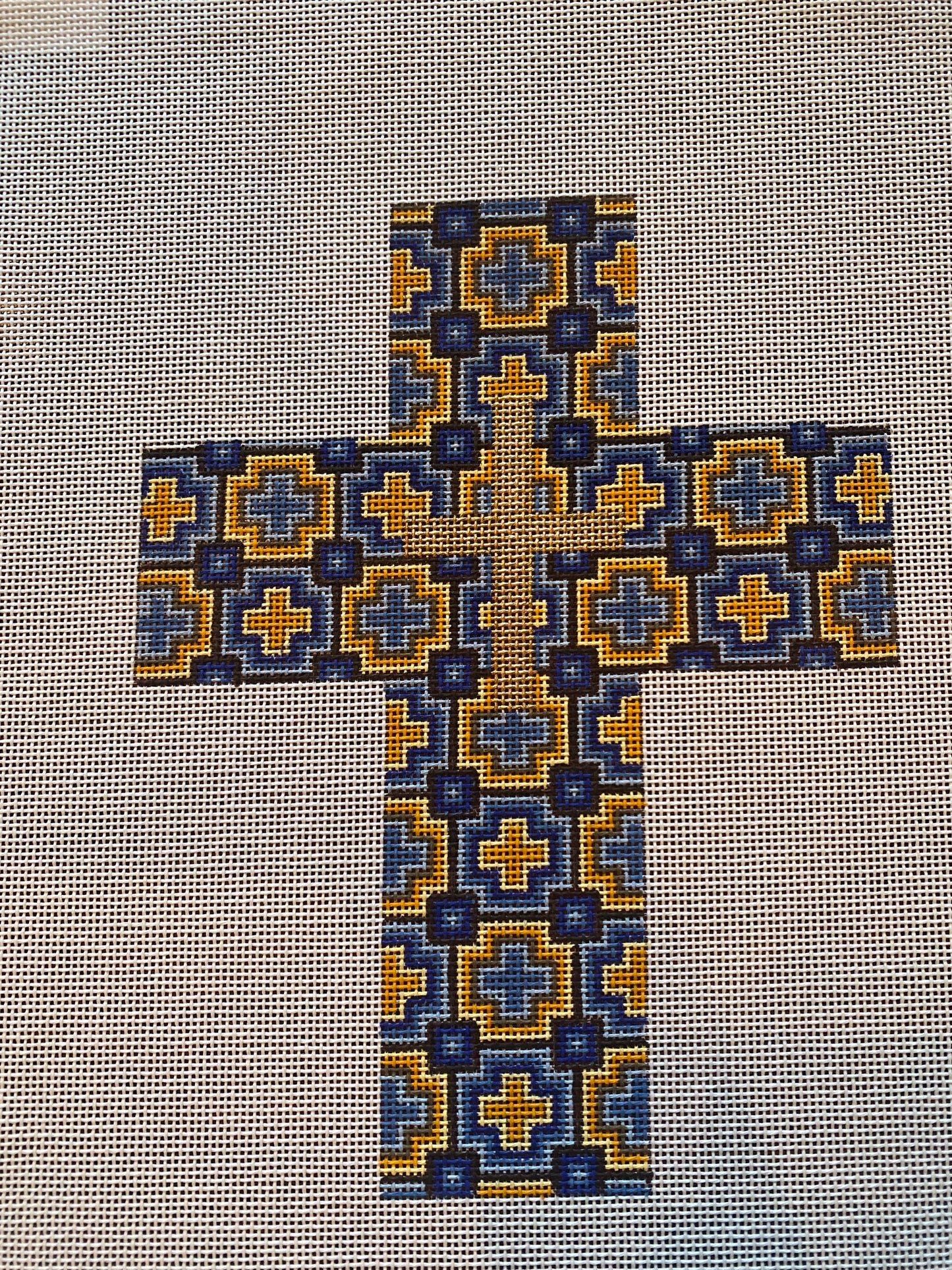 Cross-Gold/Blue/Yellow