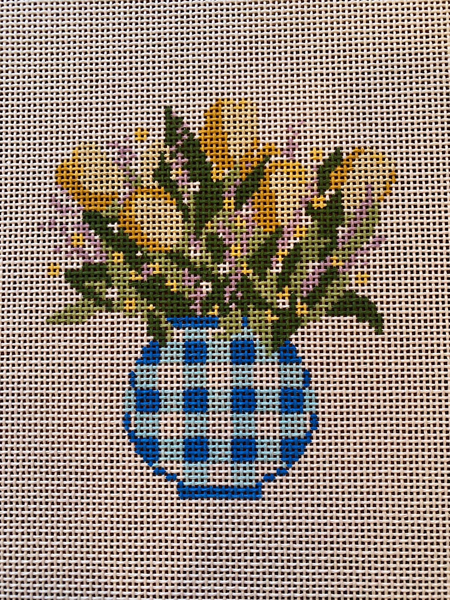 Gingham Vase