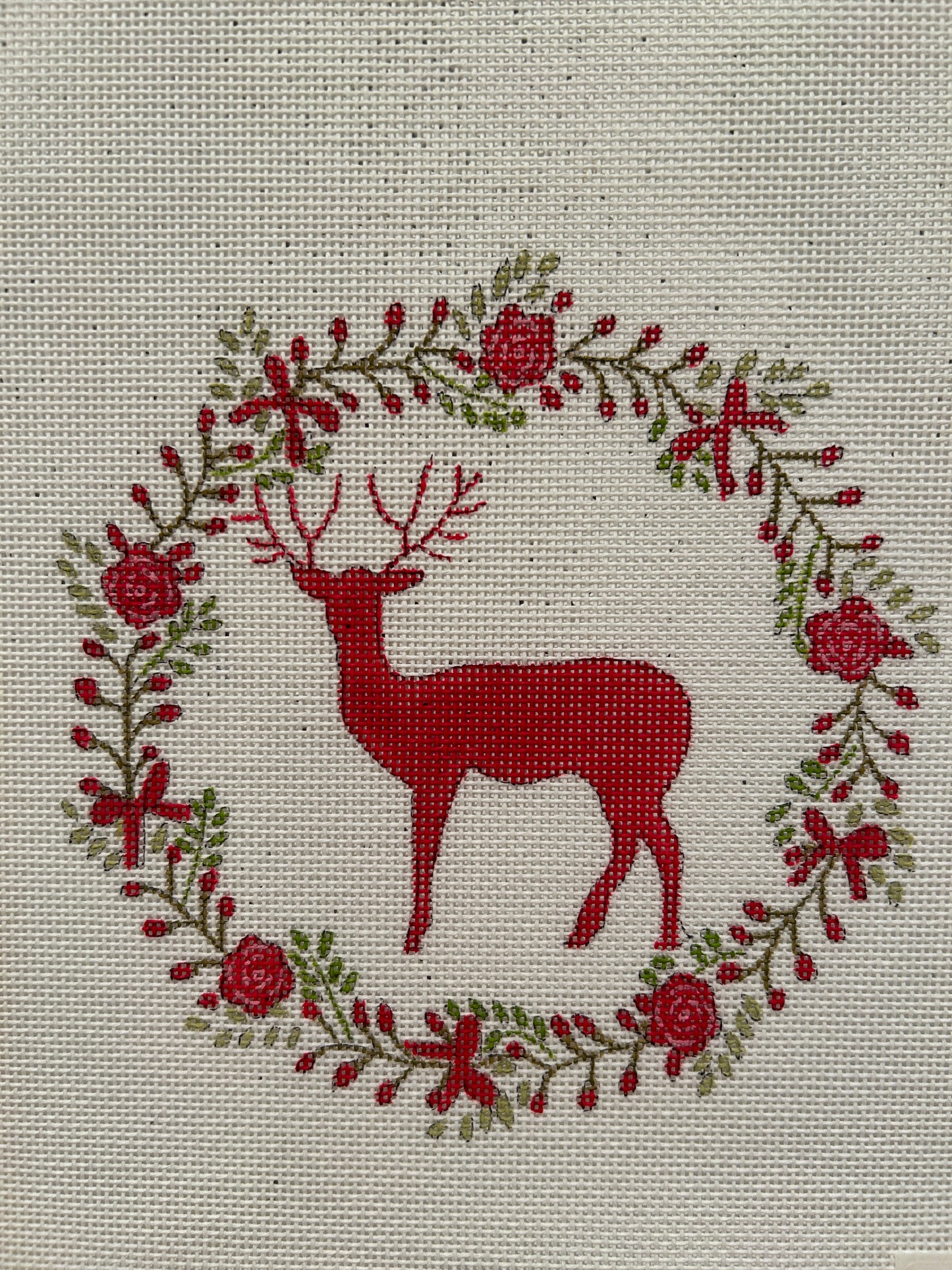Profile Deer in Wreath
