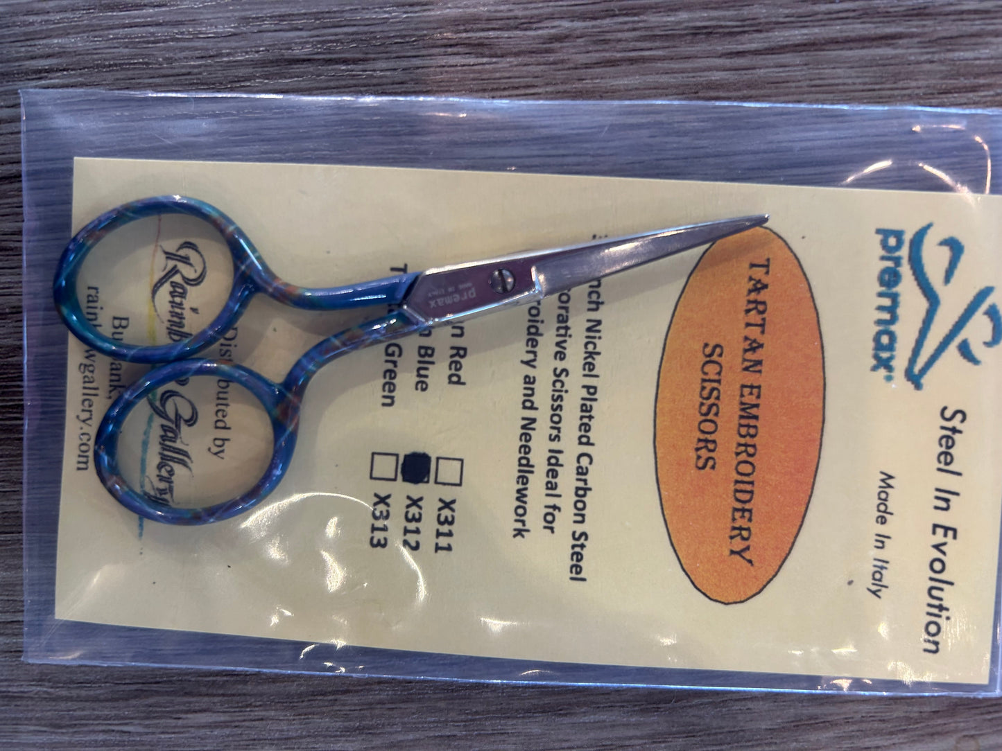 Tartan Blue Embroidery Scissor