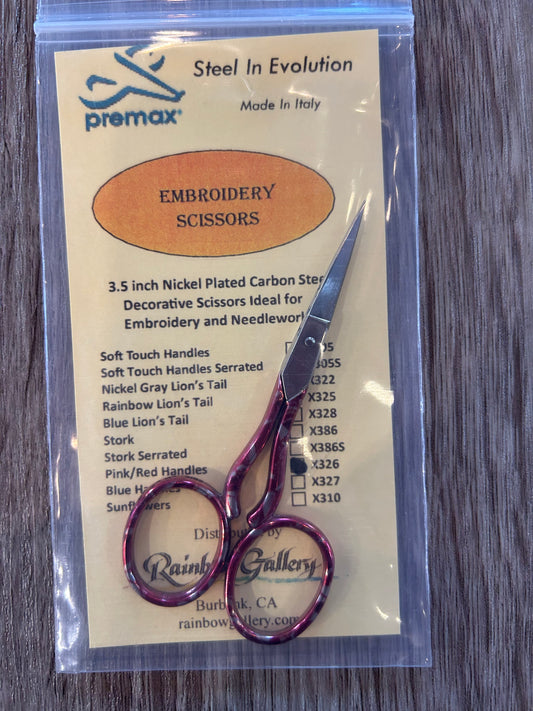 Pink/Red Embroidery Scissor
