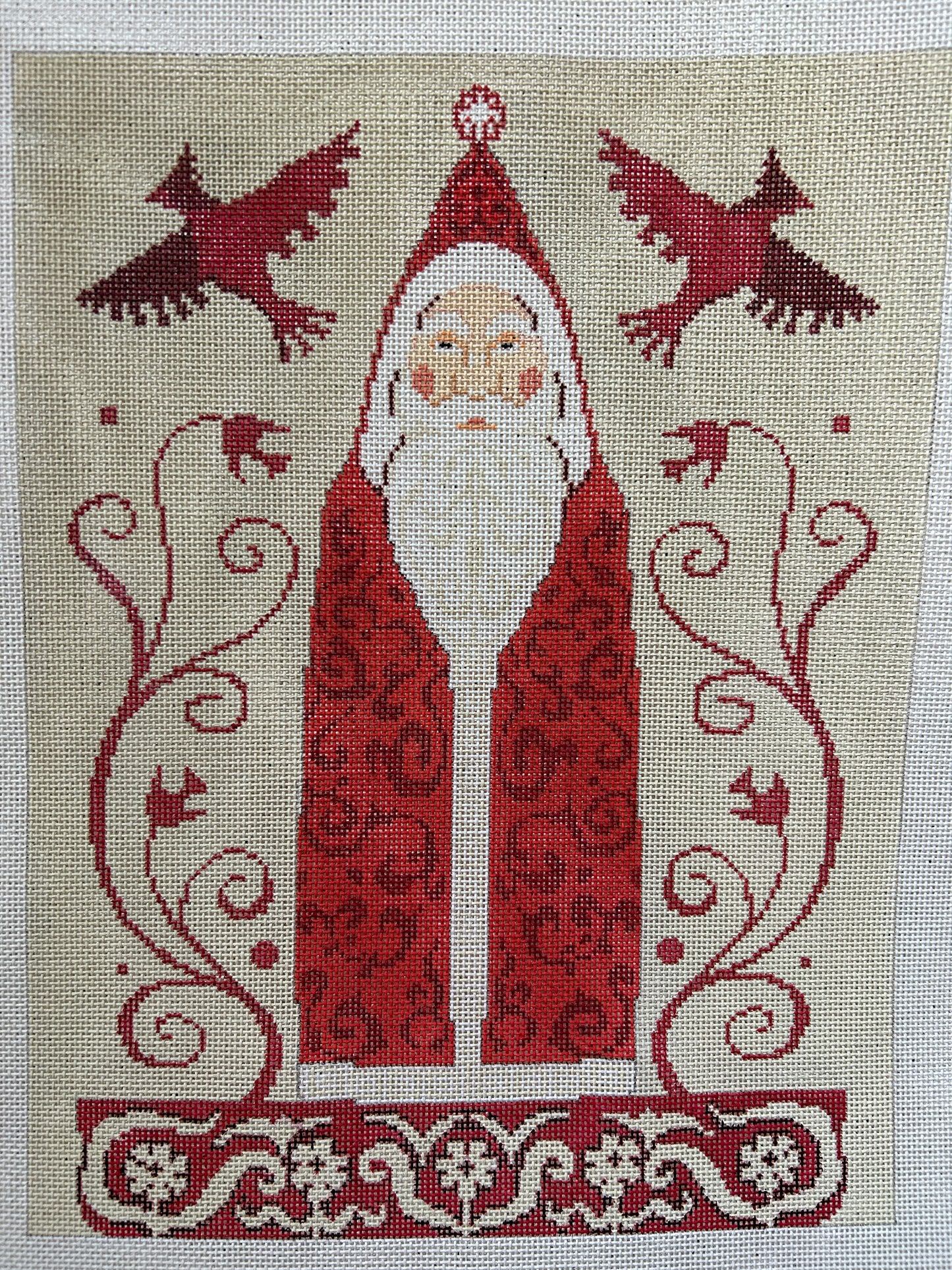 Red Santa w/ Birds