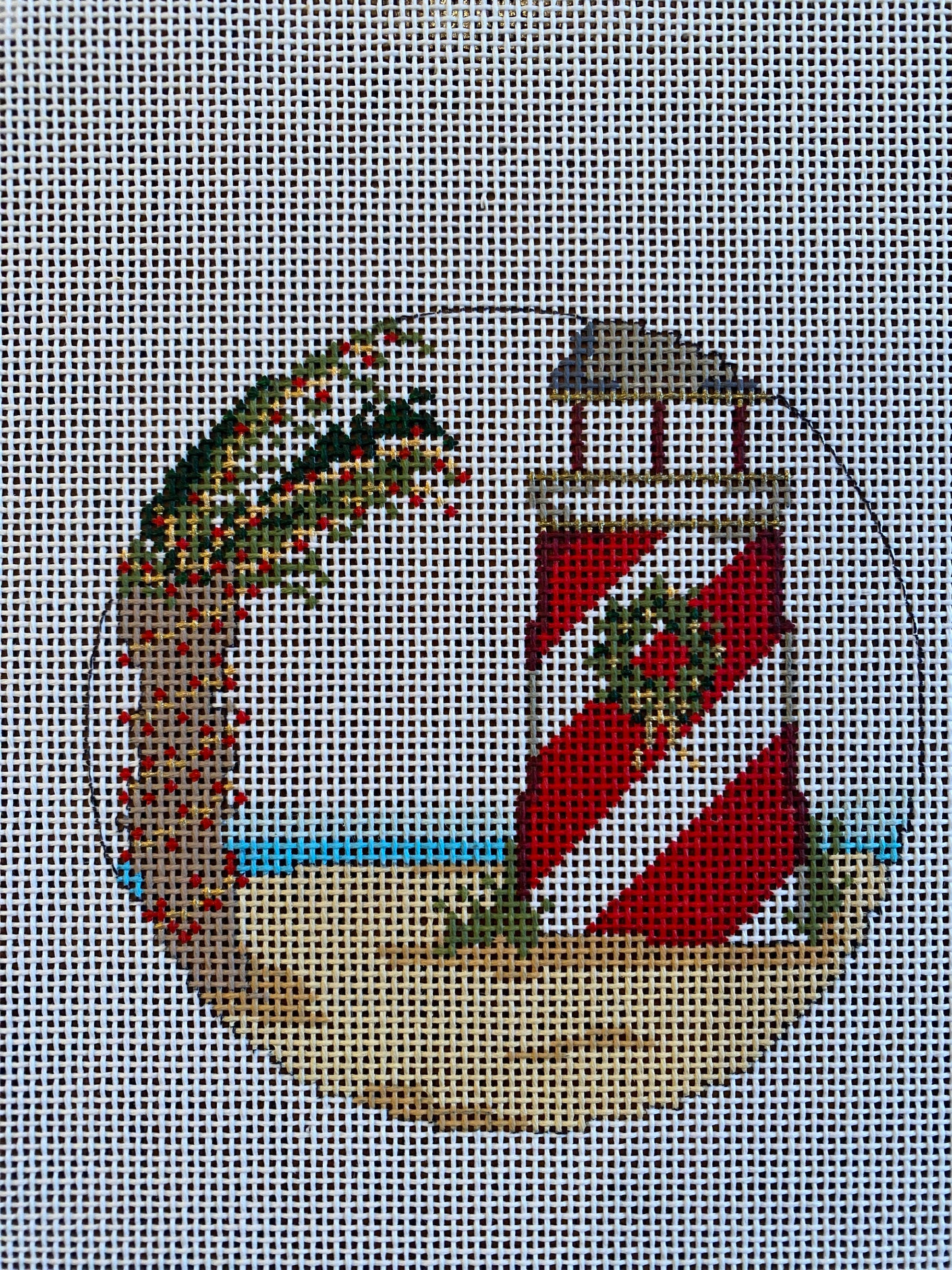 Lighthouse with Wreath