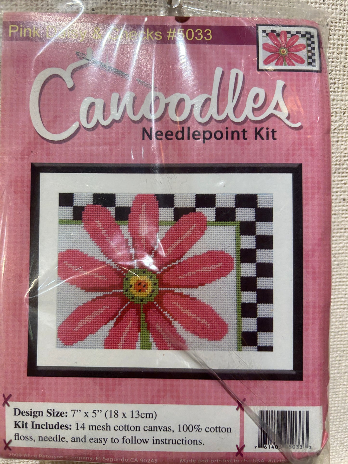 Pink Daisy and Checks Kit