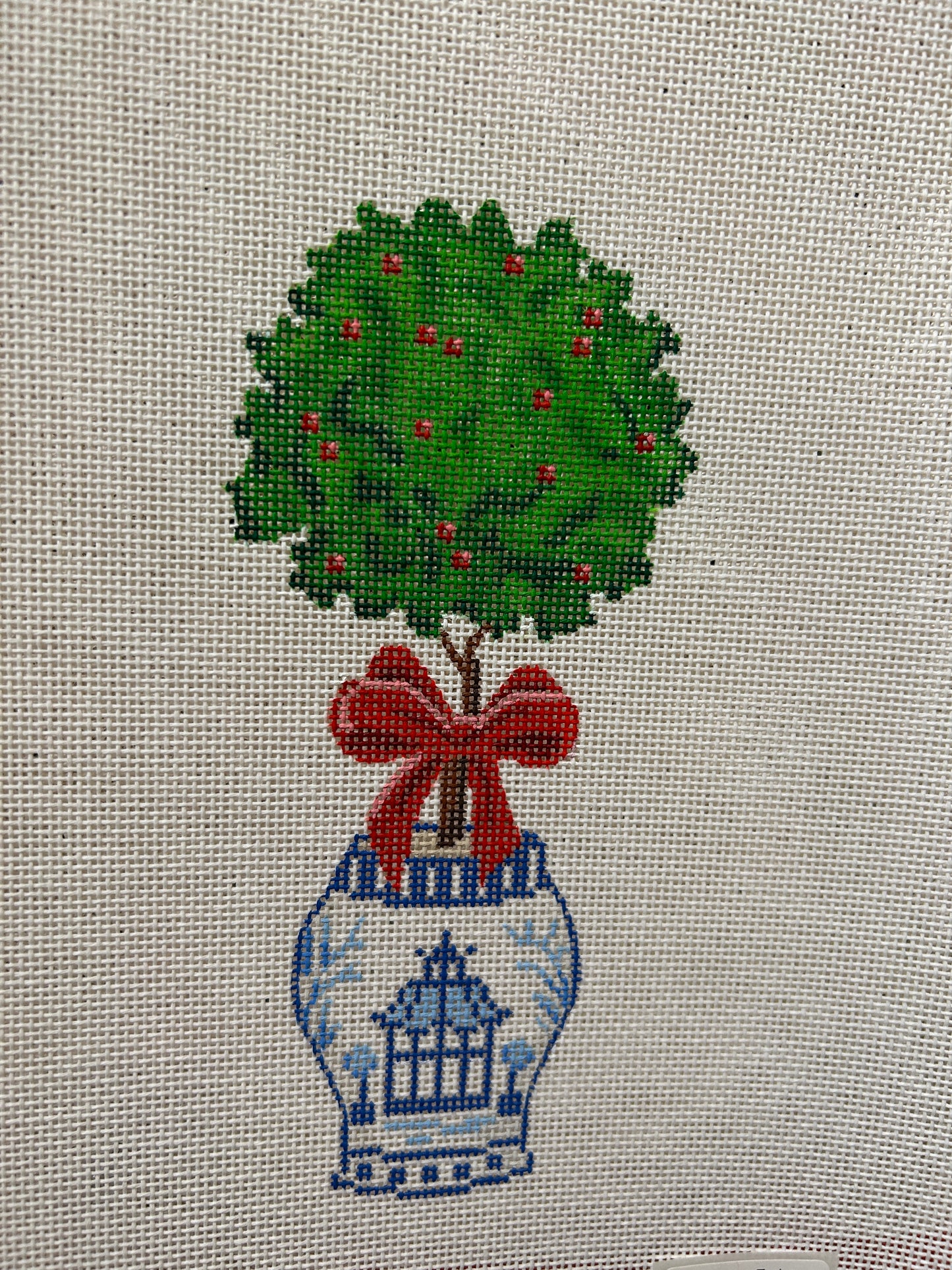 Chinese Vase w/ Topiary