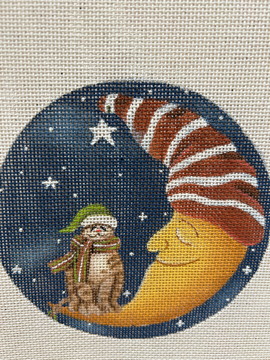 Cat Sitting on Moon